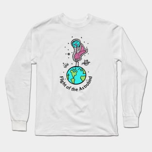 Flight of the Astrobird- Funny Space Bird Design Long Sleeve T-Shirt